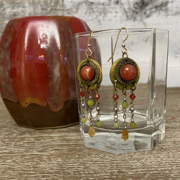 Cute Beaded Hanging Dangle Hook Earrings - Picture 3 of 10